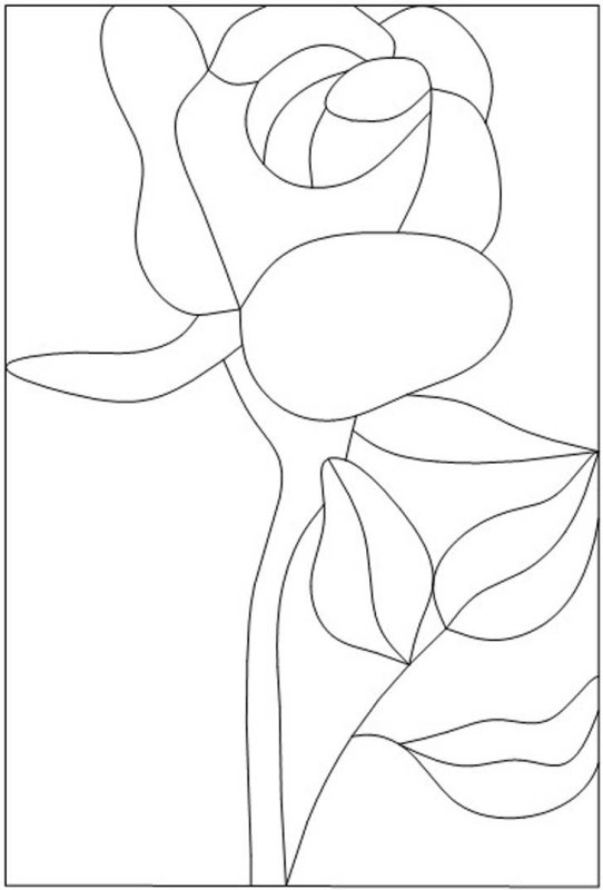 Контур рисунка для витража