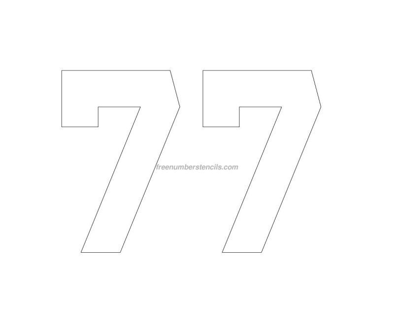 Цифра 7 трафарет для торта а4