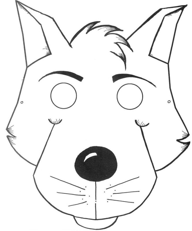 Маска волка для детей