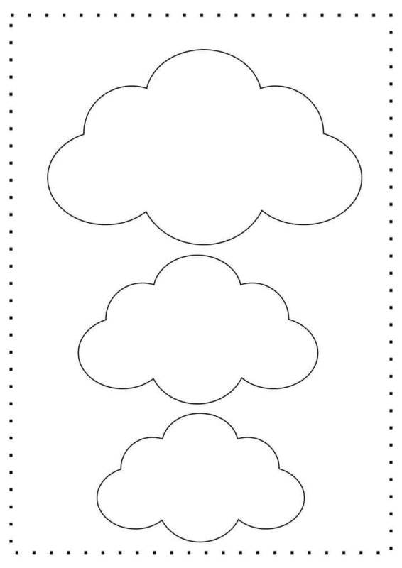 Облако из фетра выкройка