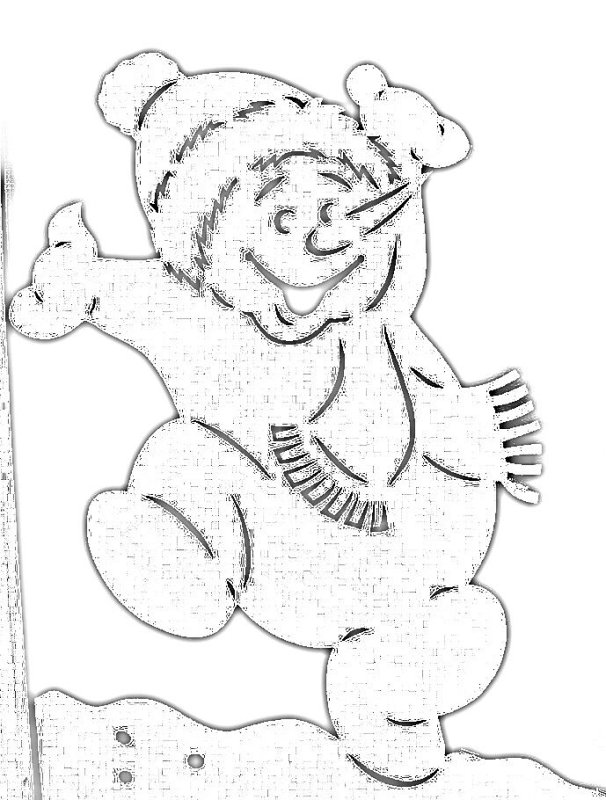 Вытынанки Снеговик