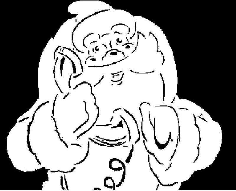 Вытынанки новогодние дед Мороз