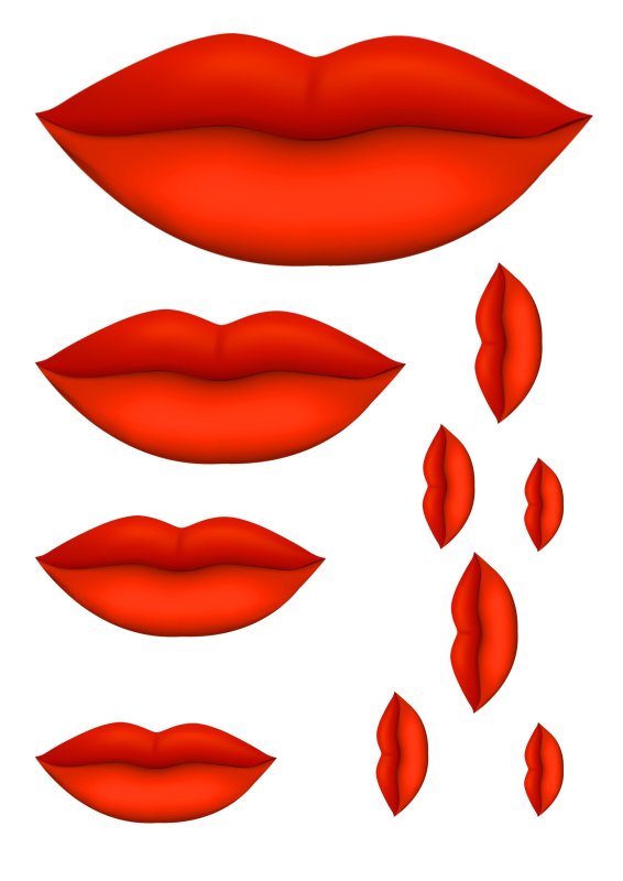 Губы шаблон