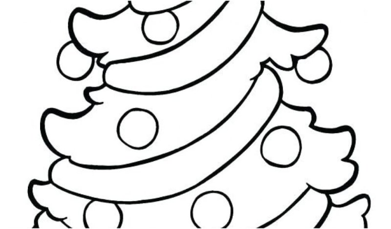 Раскраска елочка Новогодняя