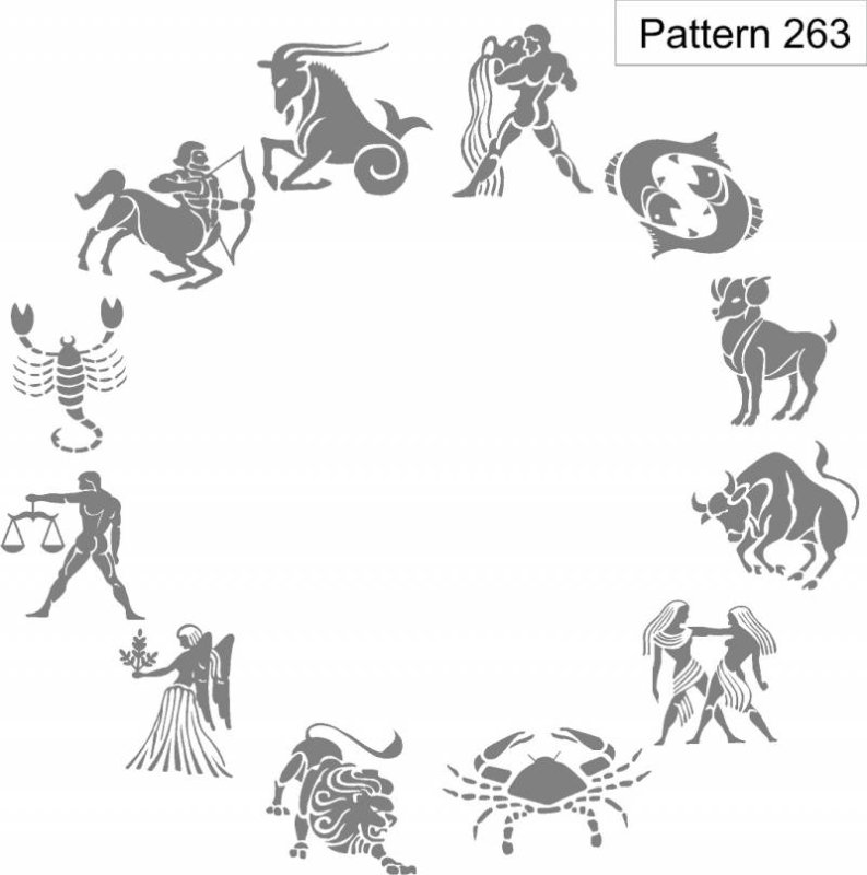 Символы знаков зодиака на прозрачном фоне