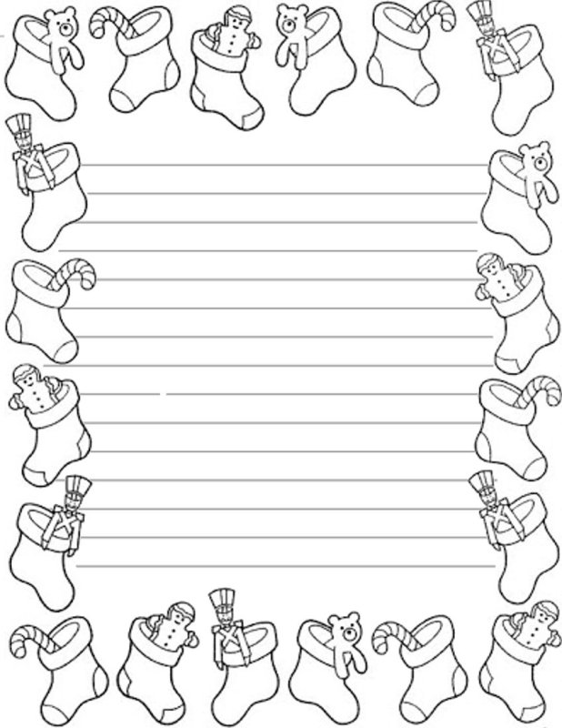 Новогодняя рамка раскраска для текста