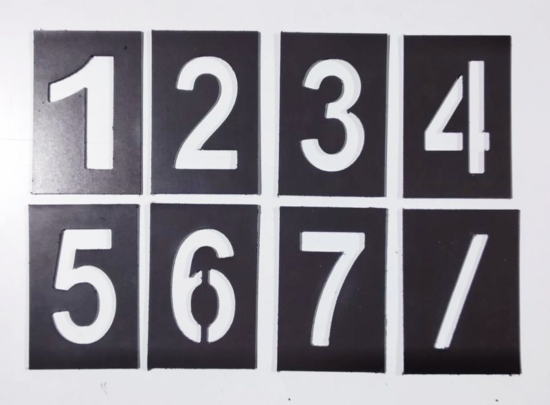 Наборный трафарет для маркировки краской