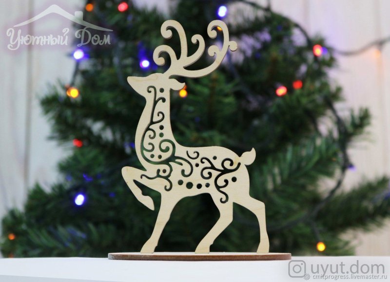Олени из фанеры на новый год