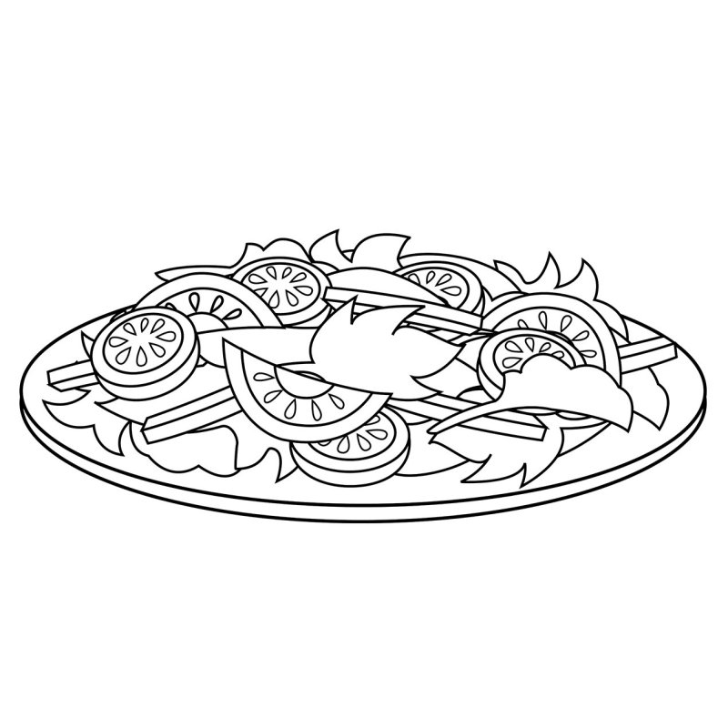 Салат раскраска