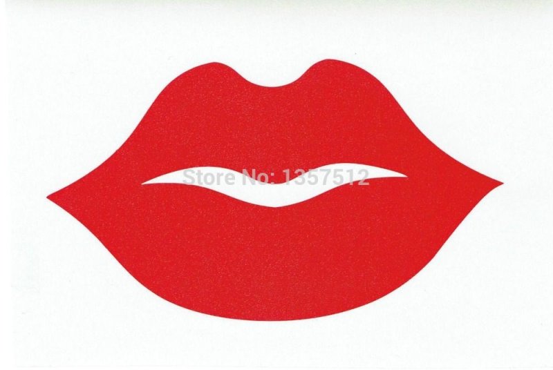 Трафареты губ на палочке