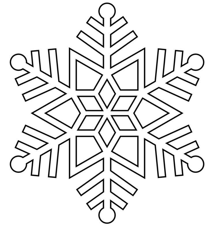 Трафарет «снежинки»