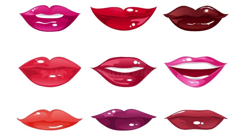 Трафарет губы для вырезания