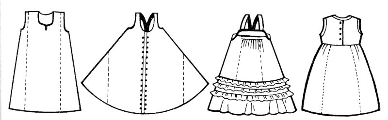 Контур сарафана для рисования