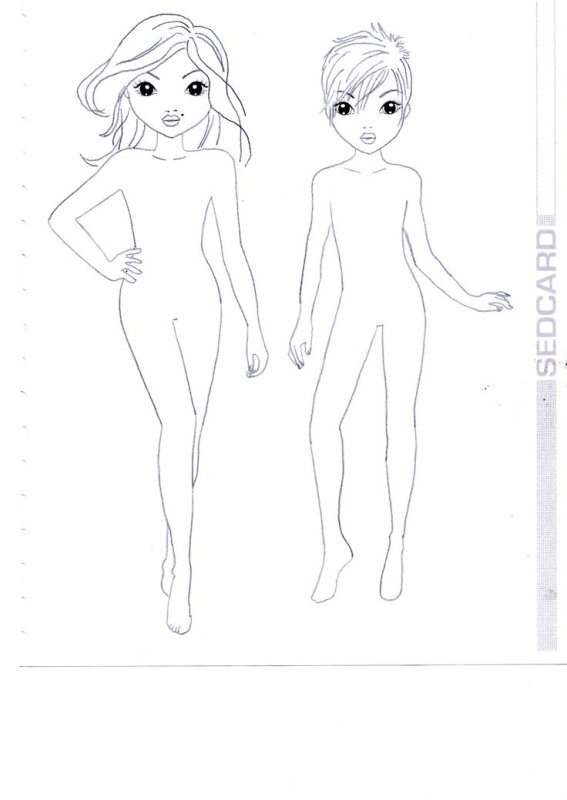 Макет для рисования одежды