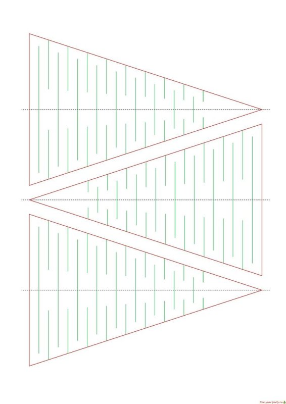 Гирлянда из бумаги трафарет