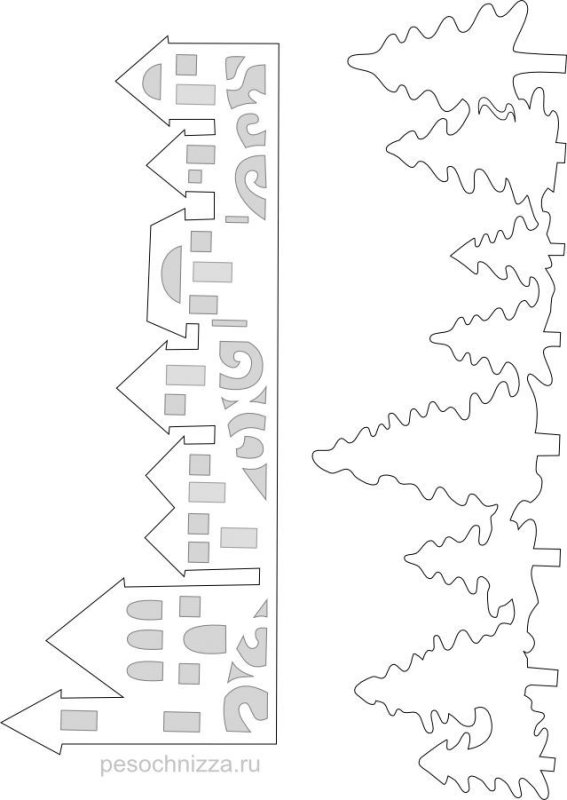 Елочка из бумаги шаблон