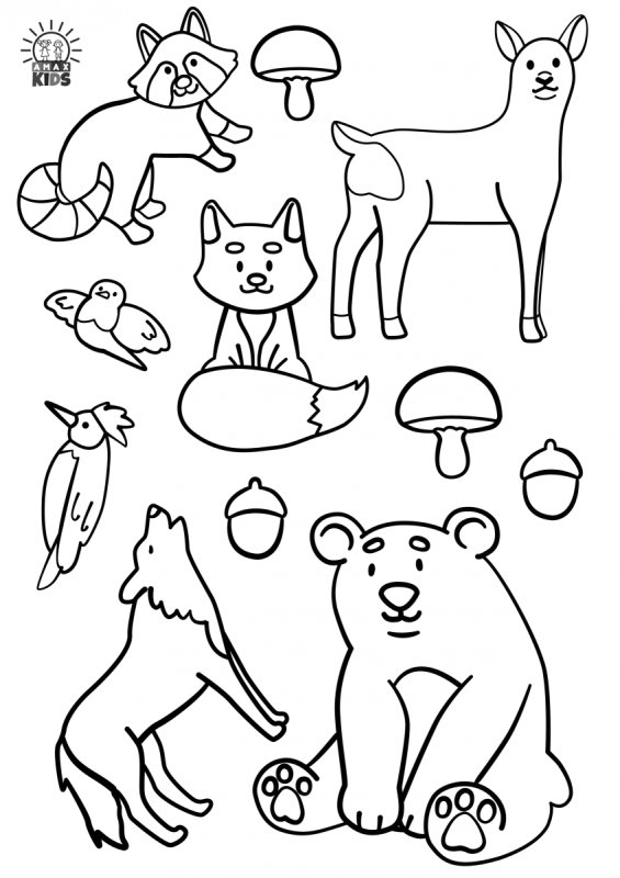 Шаблоны животных для аппликации