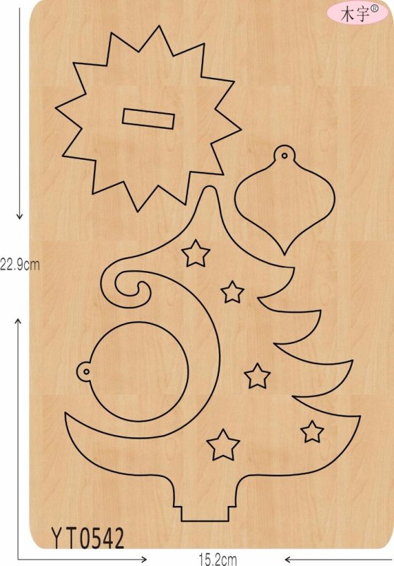 Трафарет елочка для пряника