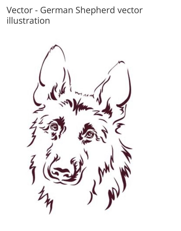 Трафарет овчарки