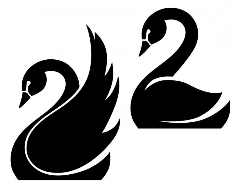 Лебедь силуэт