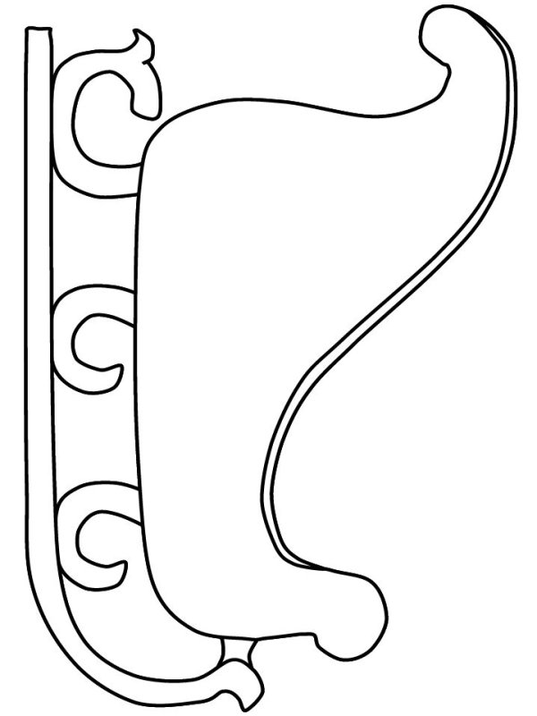 Санки трафарет