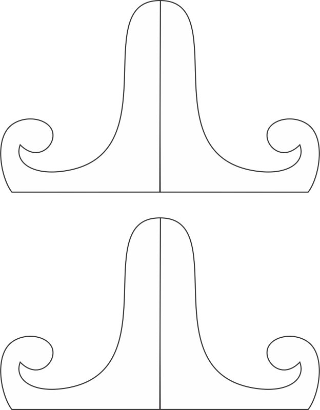 Чертеж подставки для книг