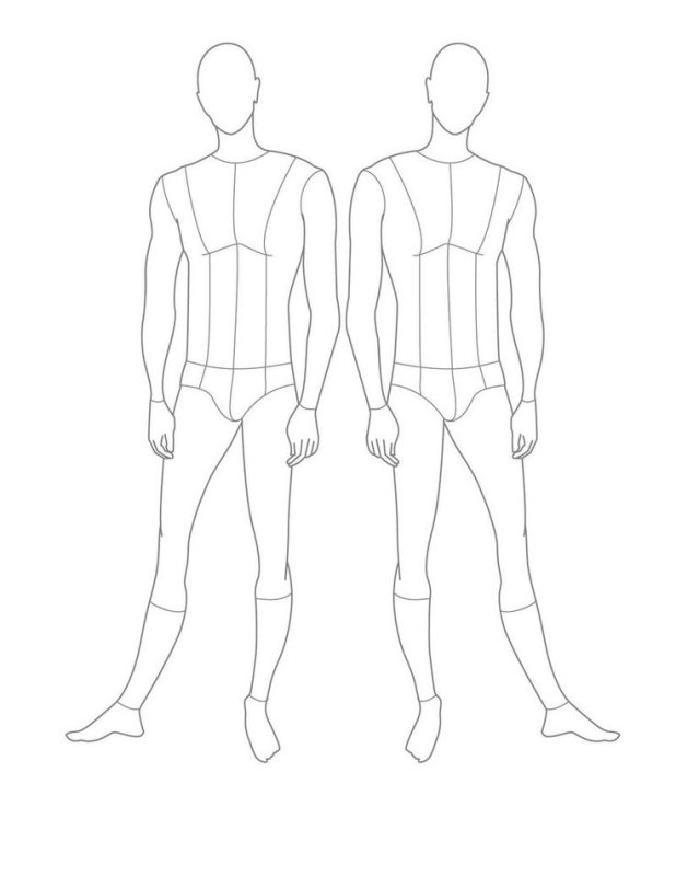Макет для рисования одежды