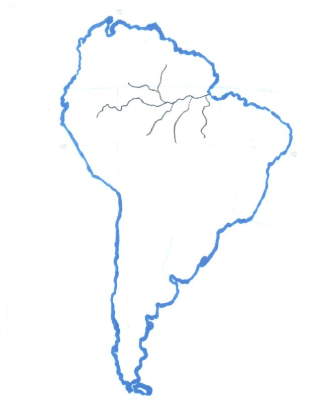 Контур материка Южная Америка