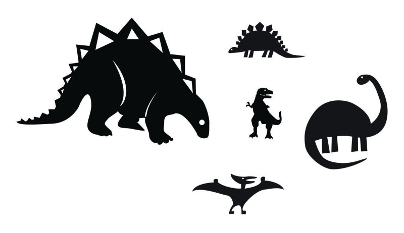 Силуэт динозавра для детей