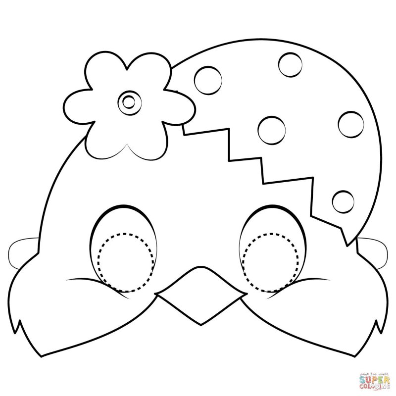 Маска трафарет для детей