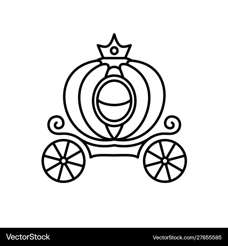 Карета Золушки раскраска