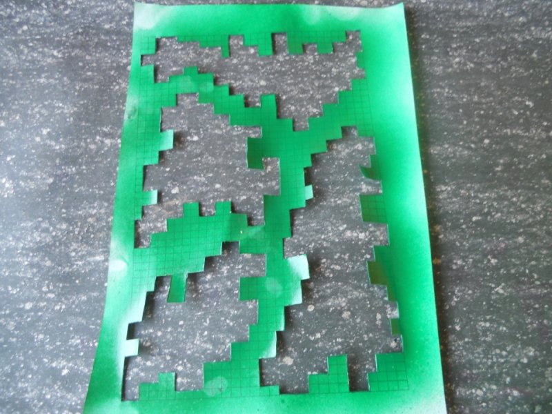 Трафарет пиксели для покраски авто