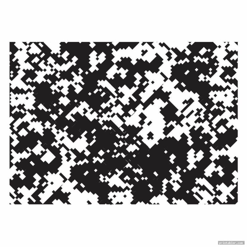 Пиксельный камуфляж черно белый