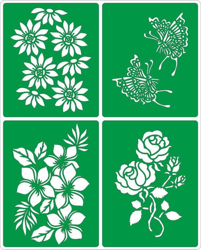 Трафареты цветов для декора