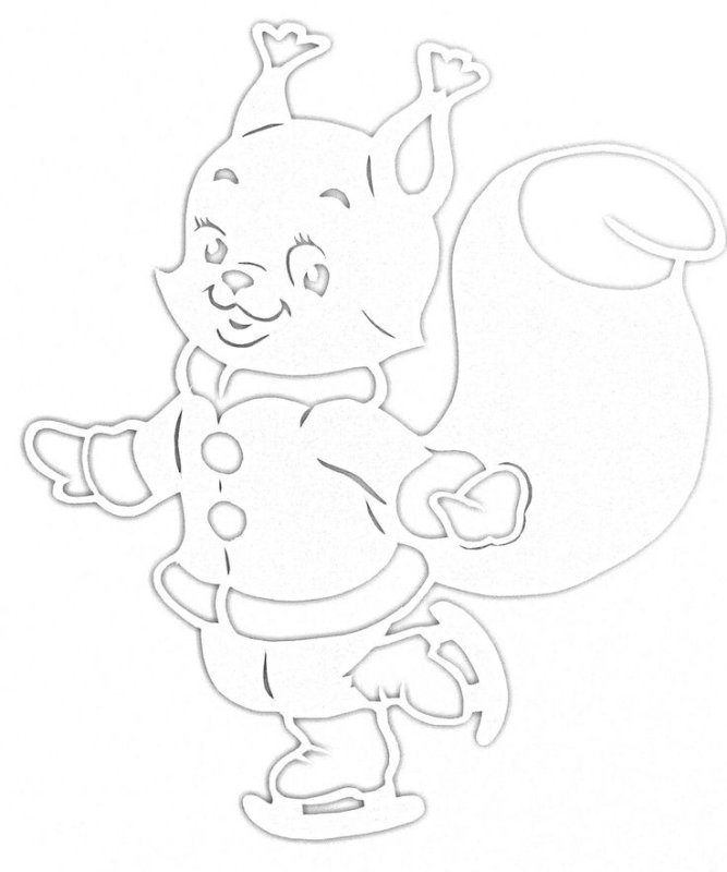 Трафареты на окна новогодние зверюшки