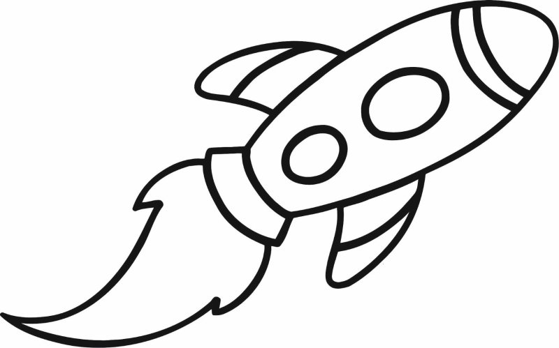 Ракета раскраска для детей