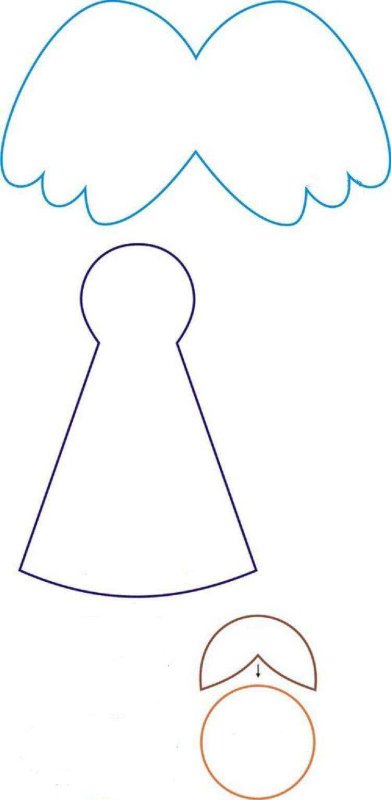 Трафарет ангелочки из фетра