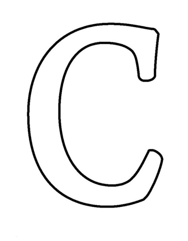 Трафарет букв для вырезания