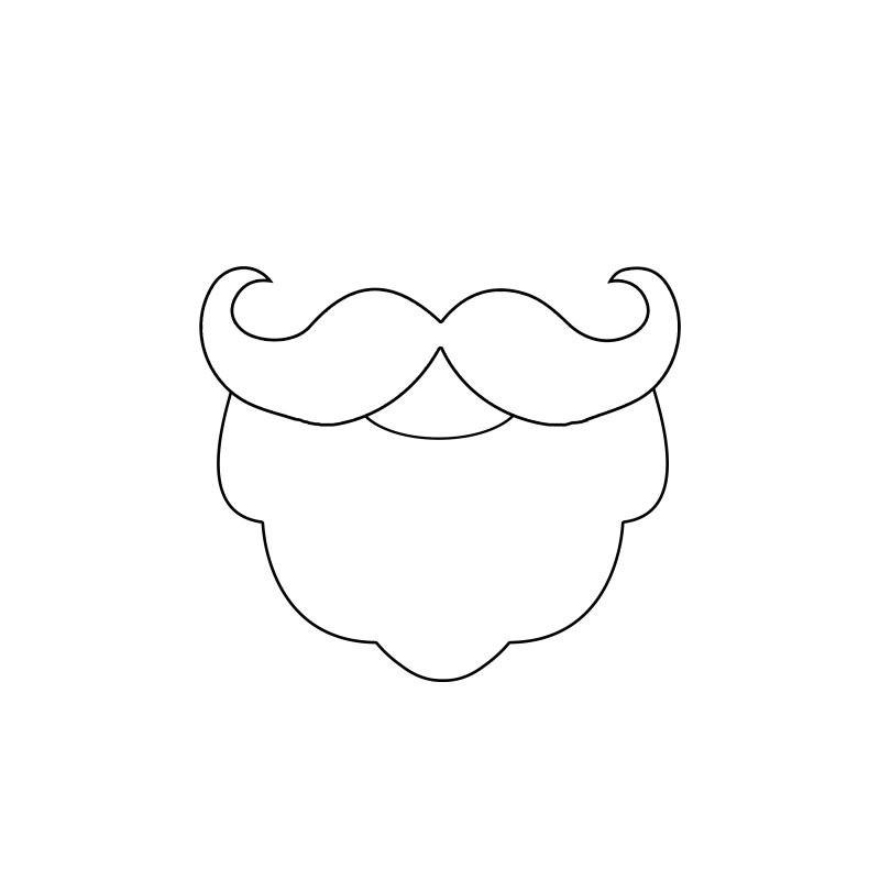 Макет бороды Деда Мороза