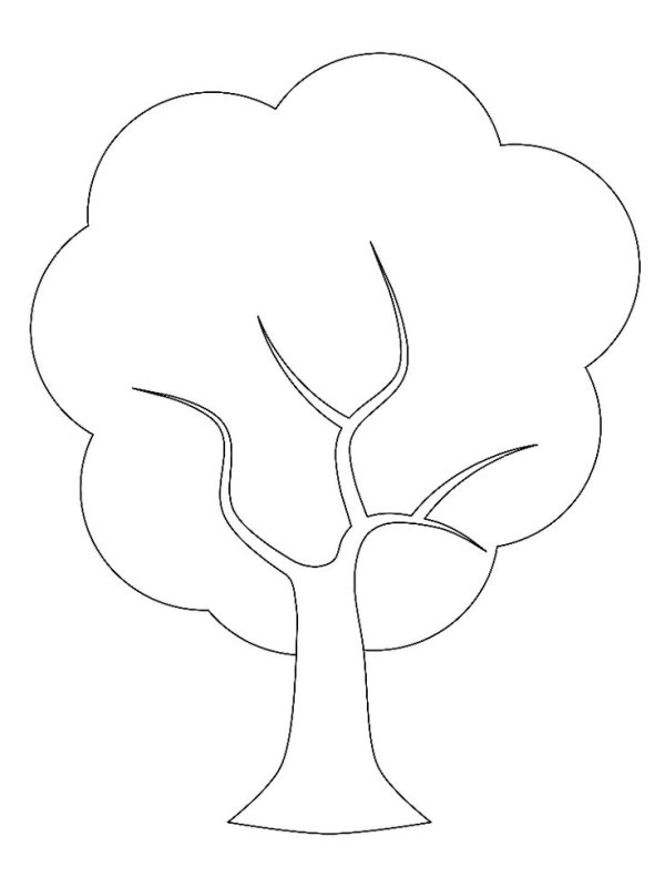 Дерево трафарет для рисования