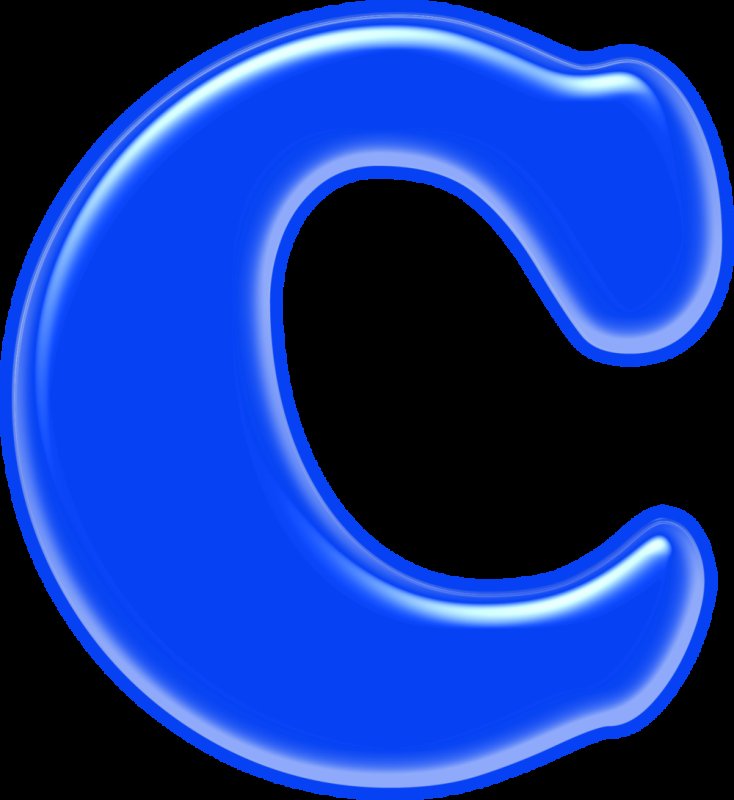 Буквы голубые