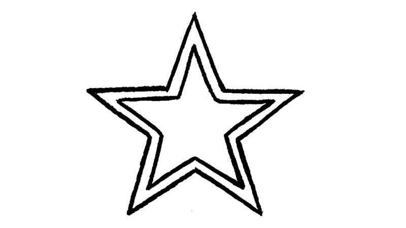 Звезда раскраска для детей