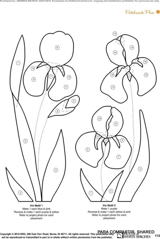 Рисунки для аппликации из ткани