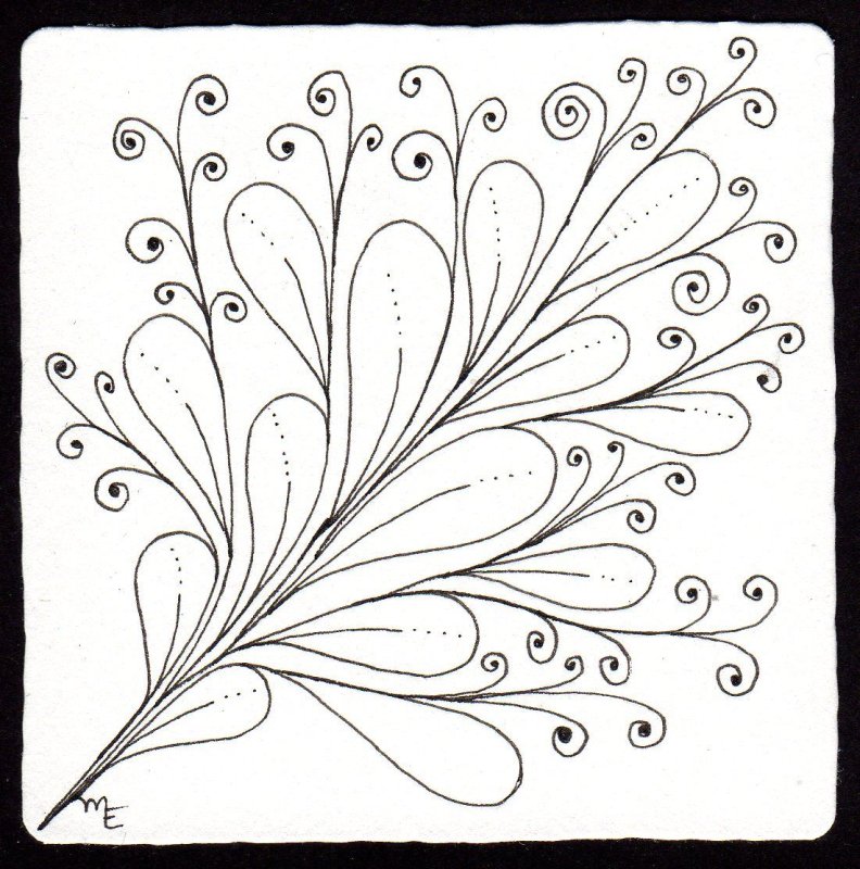 Джутовая филигрань перо Жар птицы