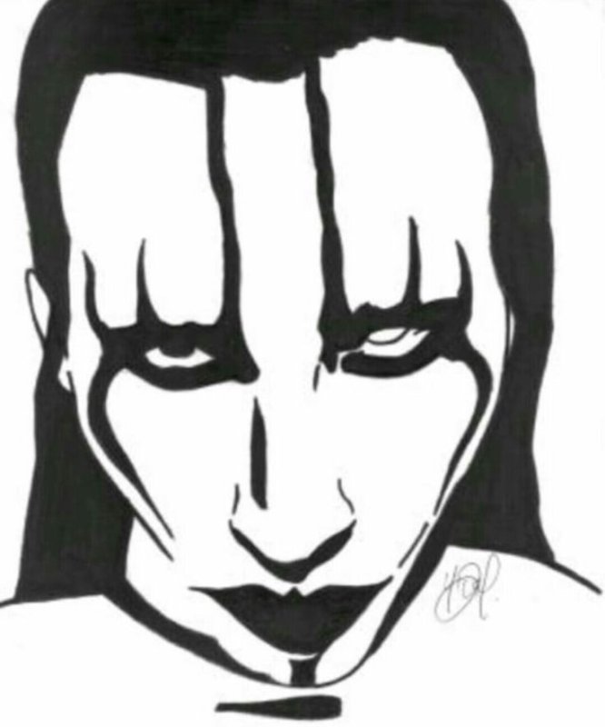 Мэрилин мэнсон арт чб