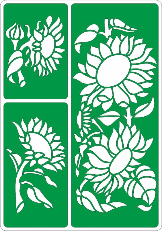 Трафарет цветы для покраски стен