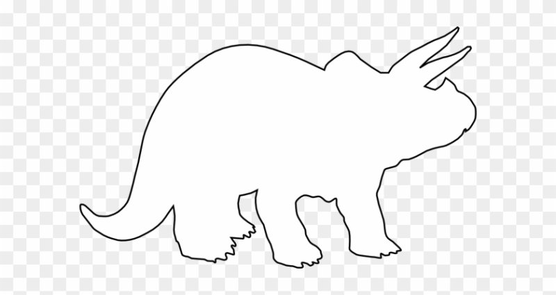 Контур динозавра для вырезания