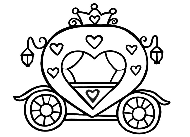 Раскраски для девочек карета