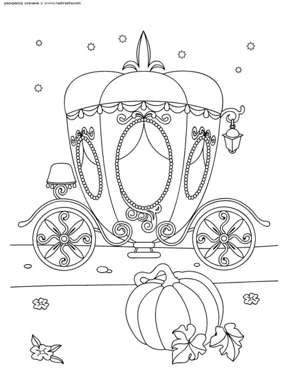 Карета раскраска