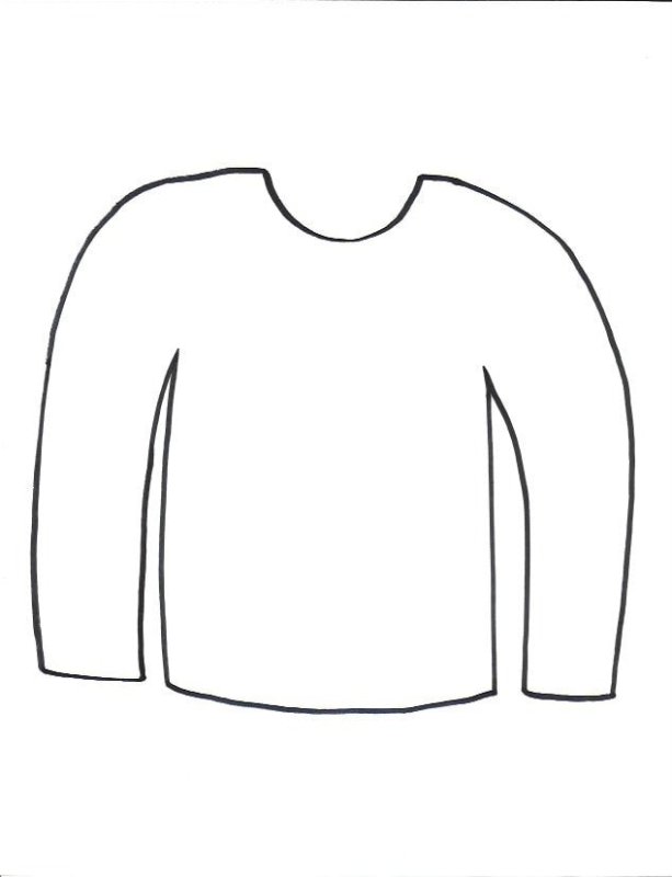 Трафарет свитера для рисования